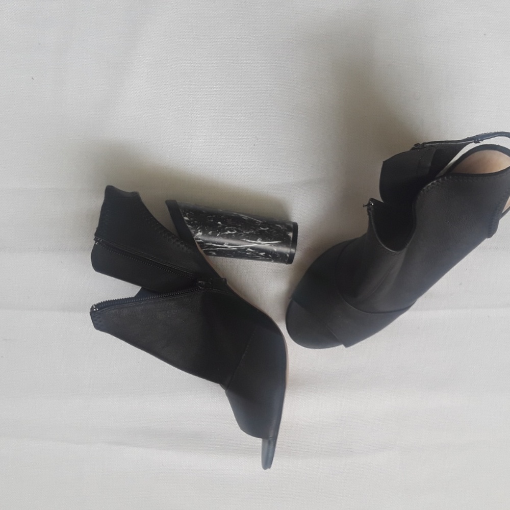 {Mix No 6} Barecia Black Open Toe Bootie 8.5 - Picture 4 of 6